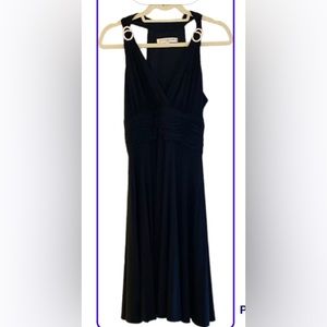 Evan Picone solid black evening dress. Sleeveless with a full skirt   size 8.